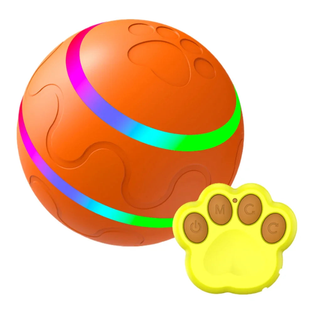 Interactive Cat Toy Ball Obstacle Avoidance Automatic Bouncing Ball with Remote Control Auto Rotating Ball for Indoor