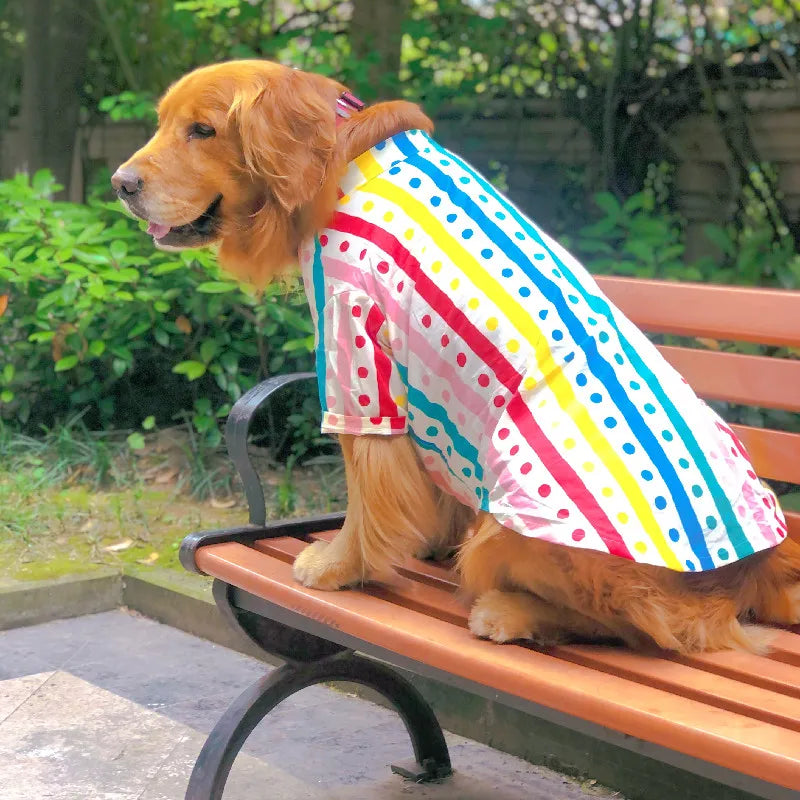 Big Dog Clothes Summer Large Dog Shirt Schnauzer Corgi Samoyed Border Collie Husky Labrador Golden Retriever