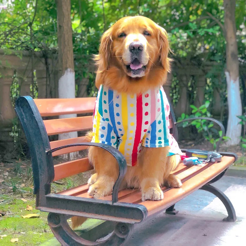 Big Dog Clothes Summer Large Dog Shirt Schnauzer Corgi Samoyed Border Collie Husky Labrador Golden Retriever