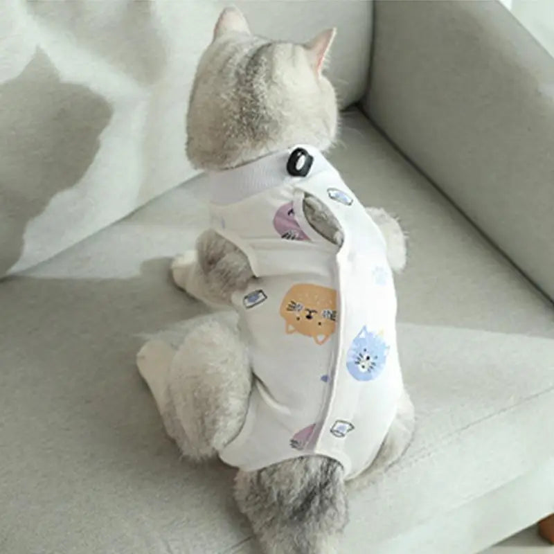 Cat Recovery Onesie Cat Shirt For Spay Abdominal Recovery Collar Alternative Kitten Onesie Comfortable Kitten Shirt After Spay