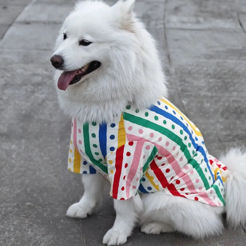 Big Dog Clothes Summer Large Dog Shirt Schnauzer Corgi Samoyed Border Collie Husky Labrador Golden Retriever