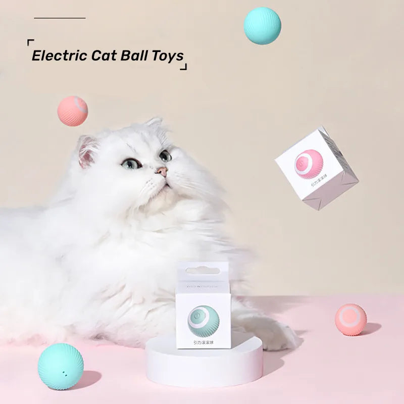 Smart Cat Toys Electric Cat Ball Automatic Rolling Ball Cat Interactive Toys Training Self-moving