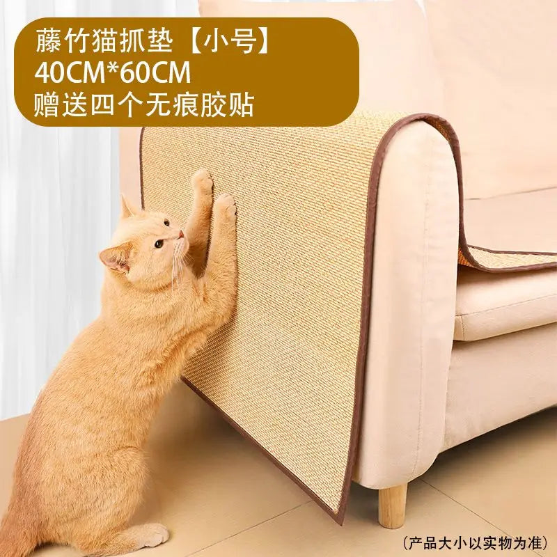 40/80CM Cat Scratch Board Mat Household Living Room Sofa Table Foot Cat Dog Anti-Scratch Pad Durable Pet Sleeping Mat