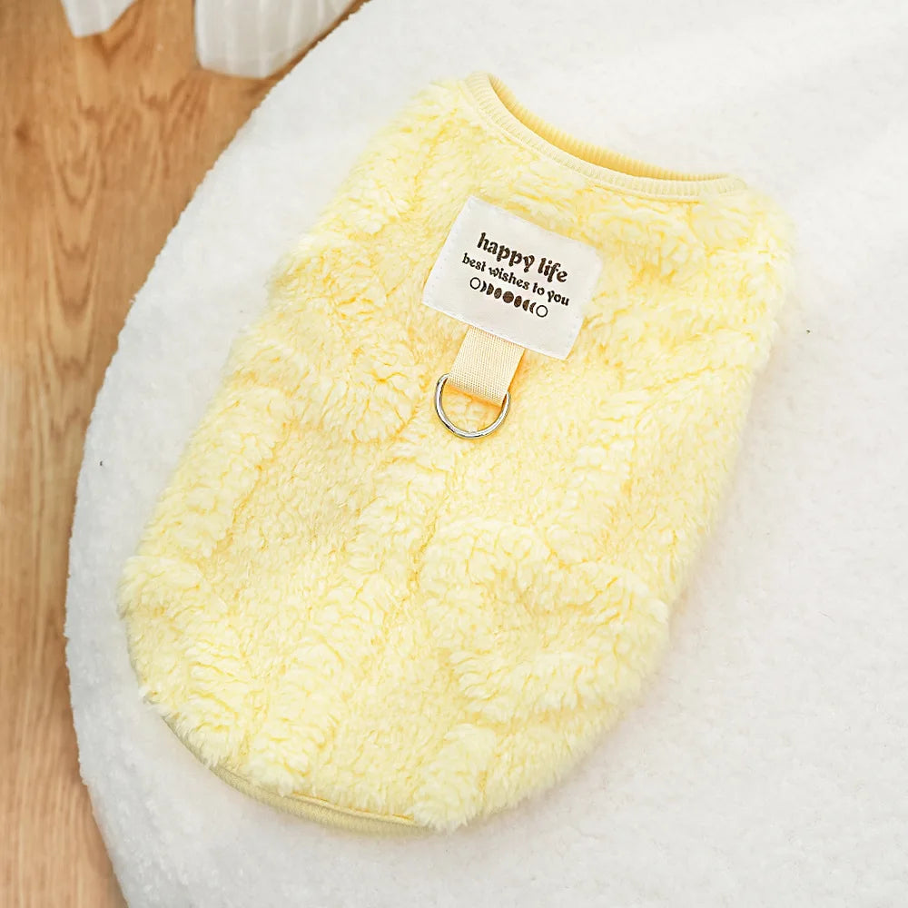 Winter Pet Dog Clothes Warm Fleece Dog Hoodie Leopard Dog Coat French Bulldog Clothing for Small Dogs
