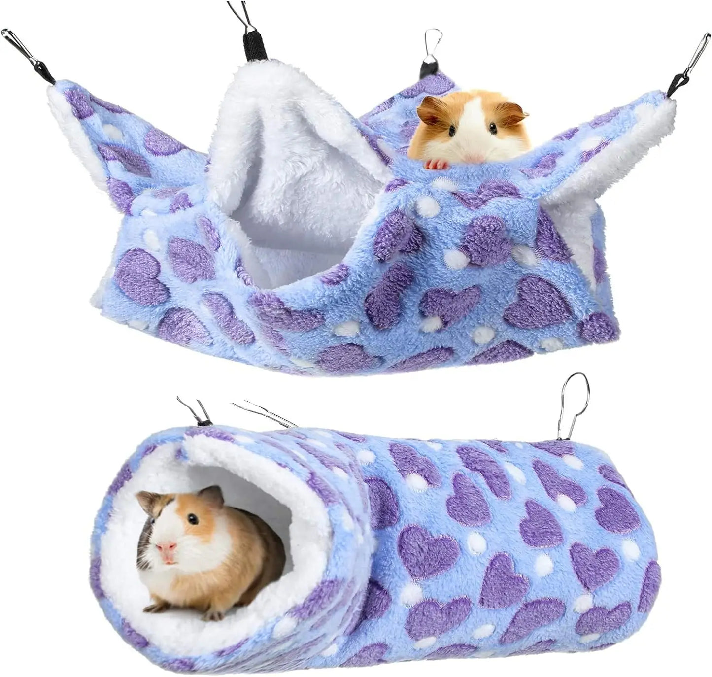 Small Pet Cage Hammock Hanging Tunnel Small Animals Hanging Bed for Ferret Rat Chinchilla Hammock Sleeper Cage