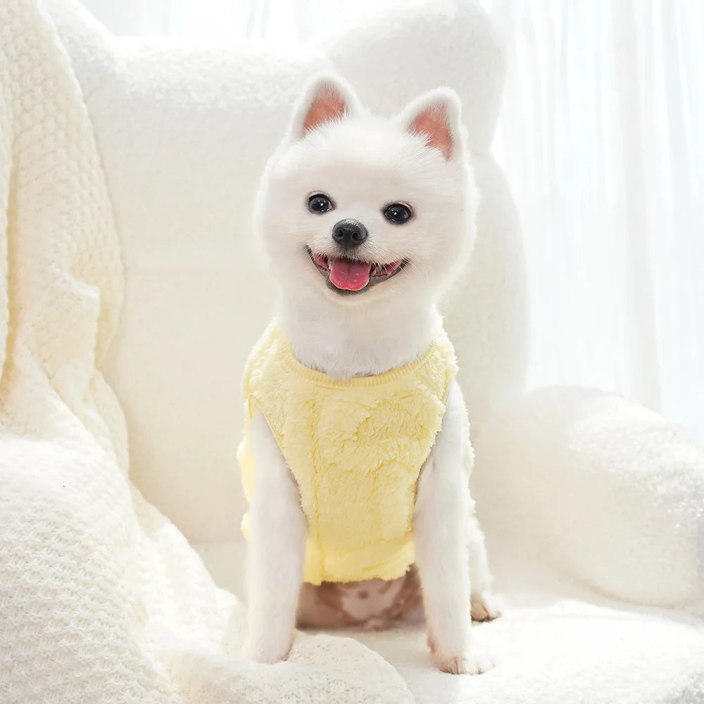 Winter Pet Dog Clothes Warm Fleece Dog Hoodie Leopard Dog Coat French Bulldog Clothing for Small Dogs