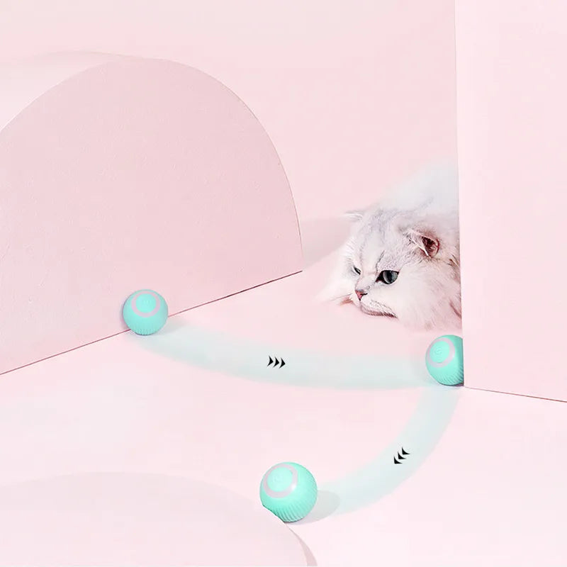 Smart Cat Toys Electric Cat Ball Automatic Rolling Ball Cat Interactive Toys Training Self-moving