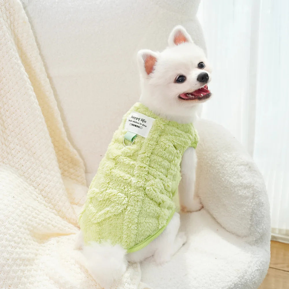 Winter Pet Dog Clothes Warm Fleece Dog Hoodie Leopard Dog Coat French Bulldog Clothing for Small Dogs