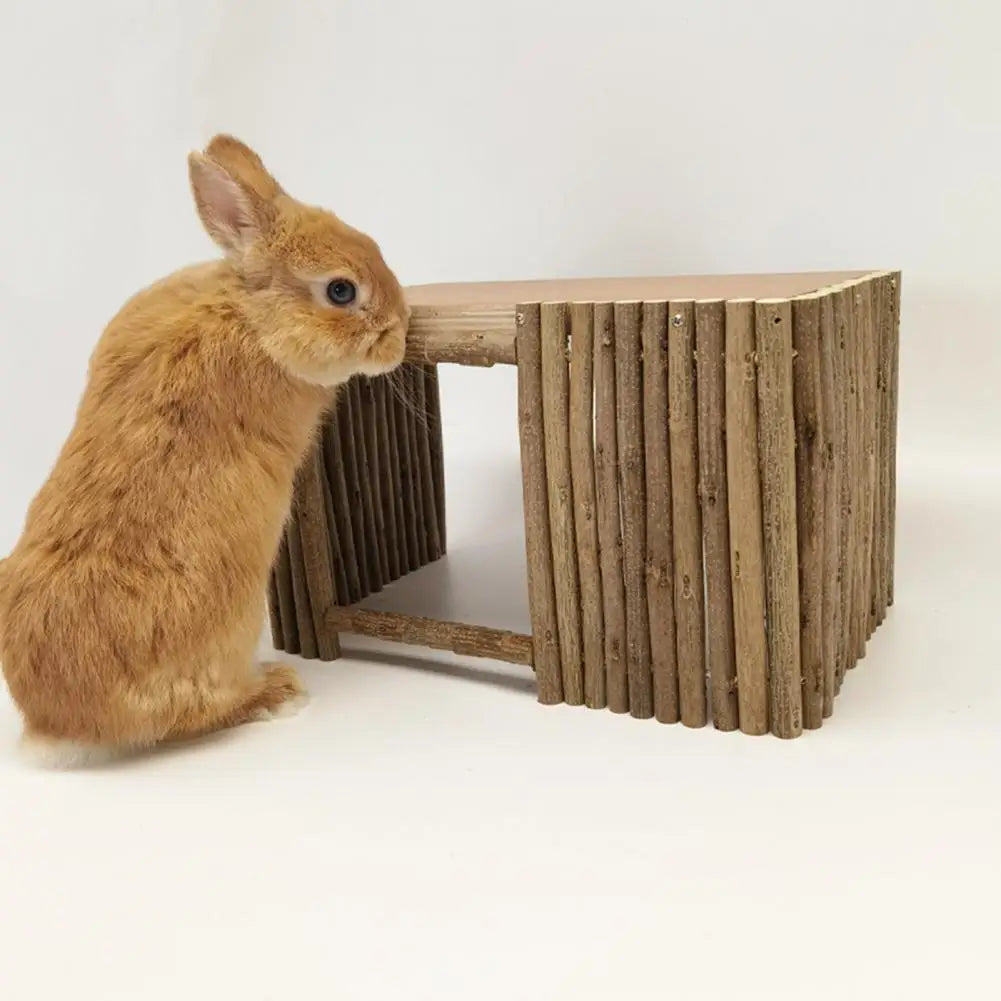 Rabbit House Teeth Grinding Natural Wood Branches Weaving Hut Chinchilla Nest Hamster Hideout Habitat Small Pet Supplies
