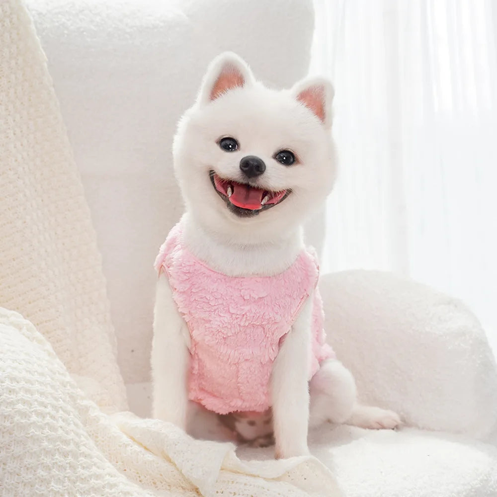 Winter Pet Dog Clothes Warm Fleece Dog Hoodie Leopard Dog Coat French Bulldog Clothing for Small Dogs