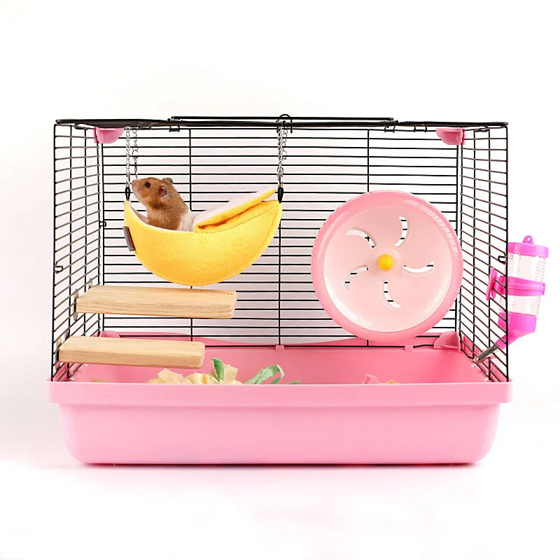 Winter Hamster Tunnel Hammock Sugar Glider Tube Warm Swing Bed Nest Bed Rat Ferret Toy Cage Accessories for Small Animals