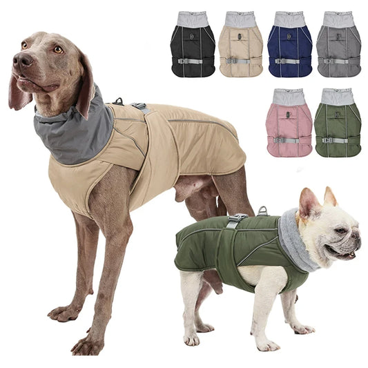 Dog Clothes Luxury Winter Jacket for Small Medium Large Dogs Waterproof Soft Padded Warm Pet Coat Safety Reflective