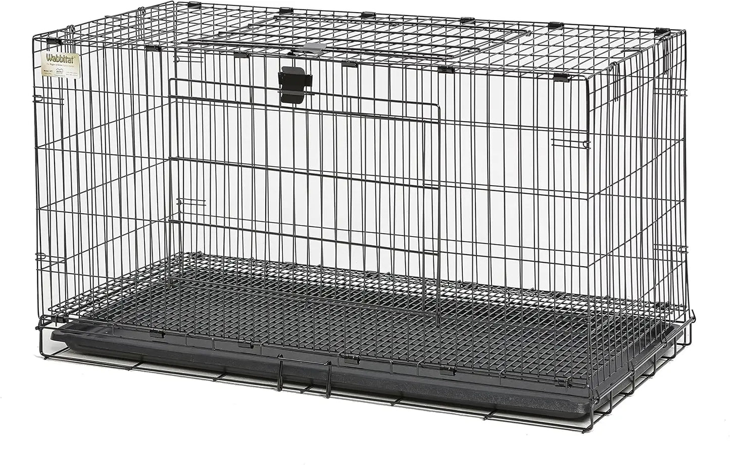 Wabbitat Folding Rabbit Cage Easy To Slide Out and Clean Front Access Durable Plastic Pan 37"L x 19"W x 20"H