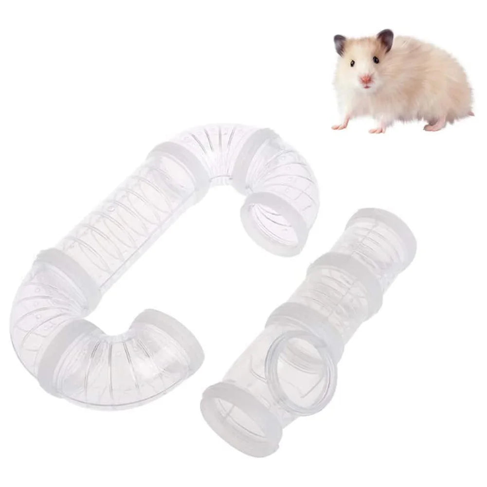 Hamster Tunnel Plastic Toy Rodent Training Channel Durable DIY Splicing Maze Tube External Pipeline for Small Animal Accessories