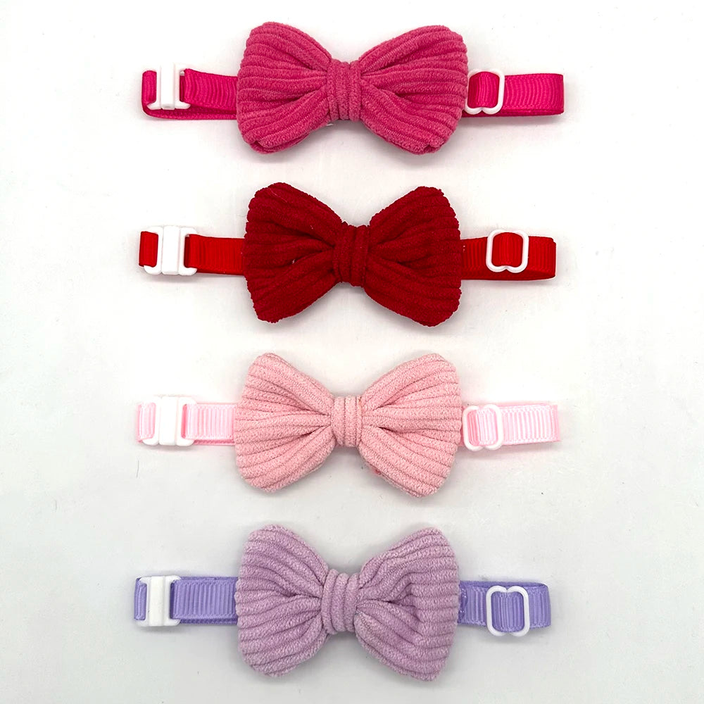 50/100pcs Small Dog Bow Tie For Puppy Dog Collar Adjustable Girl Dog For Cat Collar