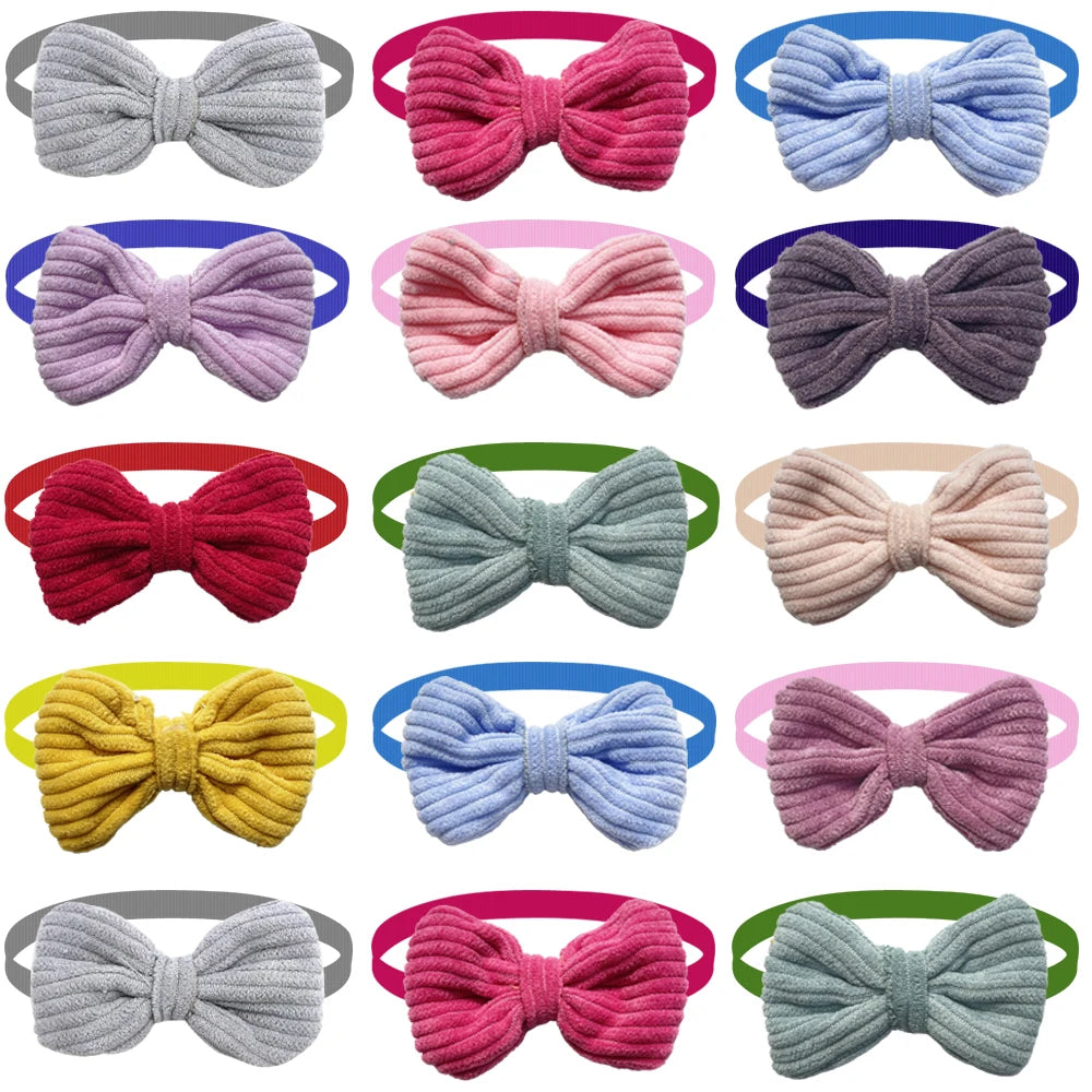 50/100pcs Small Dog Bow Tie For Puppy Dog Collar Adjustable Girl Dog For Cat Collar