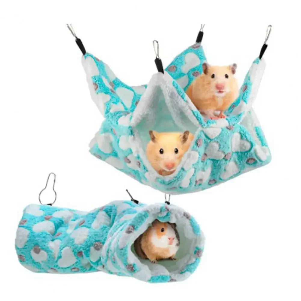 Tunnel Hamster Ferret Pet Supplies Rat Keep Hammock Cage Bed Hanging Warm 2pcs Accessories Chipmunk