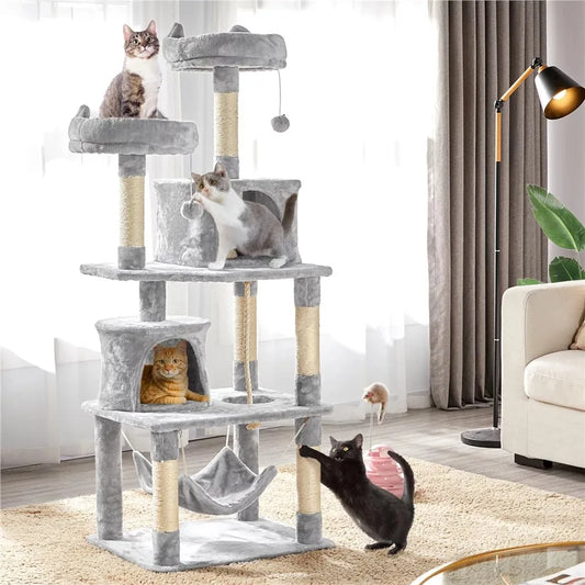 2024 New 62.2-in Cat Tree & Condo Scratching Post Tower