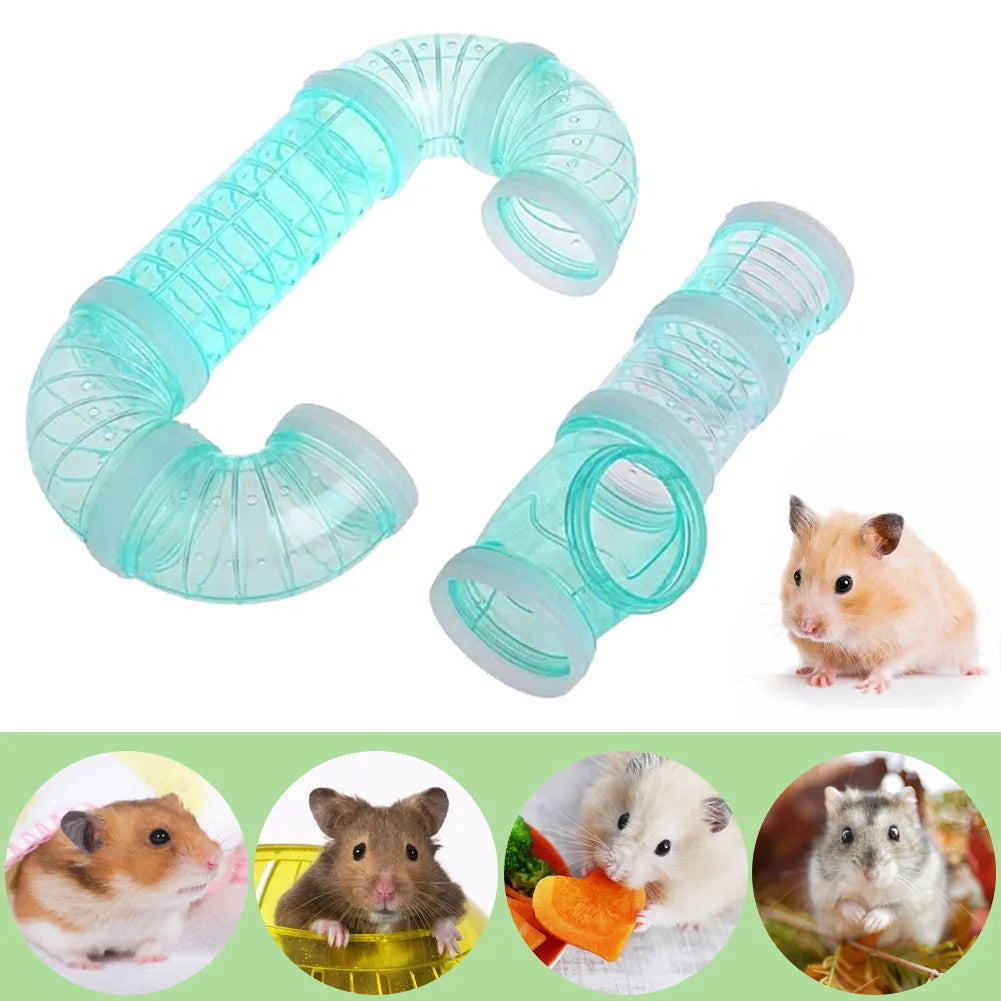 Hamster Tunnel Plastic Toy Rodent Training Channel Durable DIY Splicing Maze Tube External Pipeline for Small Animal Accessories