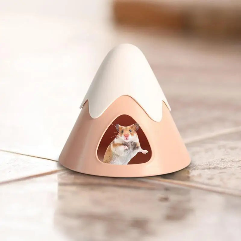 Hamster Hideout Snowy Mountain Shape Hamster Hide Cooling Bed Caves Cage Adorable Small Animal Hideout Cave For Hamster Gerbil