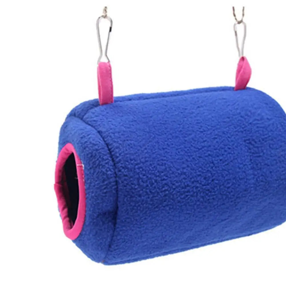 Pet Products Bird Supplies Solid Flannelette Parrot Hamster Winter Warm Hanging Sleeping Bag Nest Tunnel