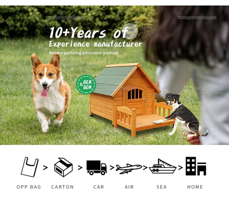 Hamster Cage Safe and Locked Natural Solid Wood Rabbit Hutches Small Animal Cage House