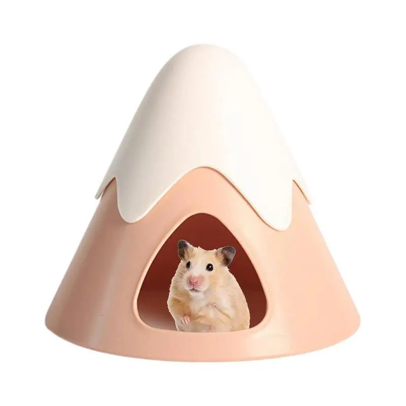 Hamster Hideout Snowy Mountain Shape Hamster Hide Cooling Bed Caves Cage Adorable Small Animal Hideout Cave For Hamster Gerbil