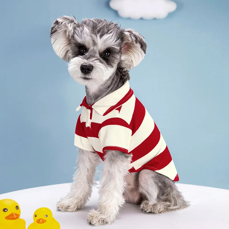 Pet Dog Polo Shirt Summer Dog Clothes Casual Clothing for Small Large Dogs Cats T-shirt Chihuahua Pug Costumes Yorkshire Shirts
