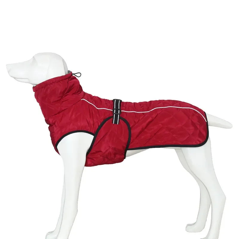 Dog Outdoor Jacket Waterproof Reflective Pet Coat Vest Winter Warm Cotton Clothing for Large Middle Dogs