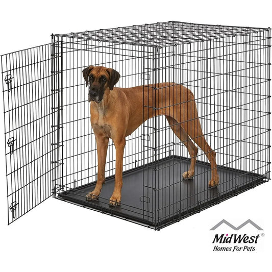 Dog Kennel for Indoor Dogs SL54DD 'Ginormus' Single Door Dog Crate for XXL for the Largest Dogs Breeds Crates-f- Houses & Pens - Whisker and Waggers