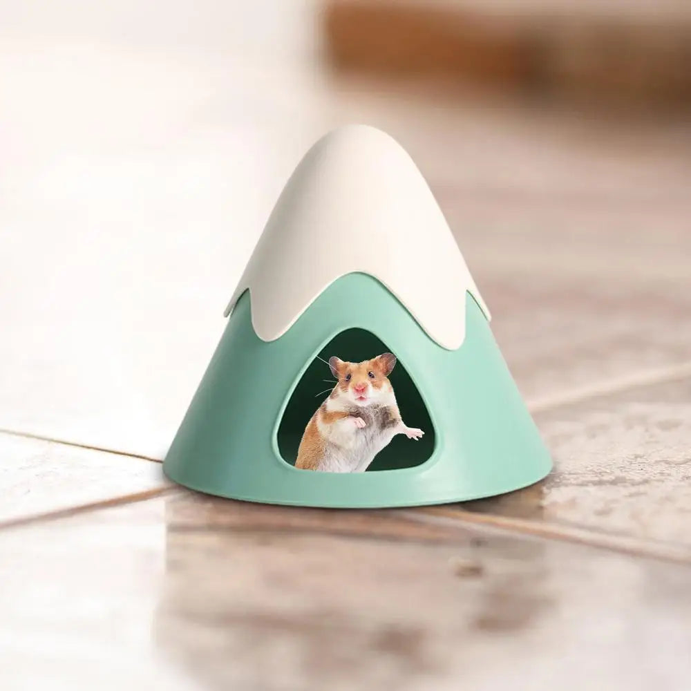 Hamster Hideout Snowy Mountain Shape Hamster Hide Cooling Bed Caves Cage Adorable Small Animal Hideout Cave For Hamster Gerbil