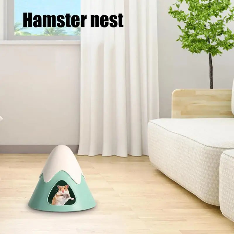 Hamster Hideout Snowy Mountain Shape Hamster Hide Cooling Bed Caves Cage Adorable Small Animal Hideout Cave For Hamster Gerbil