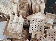 Hamster Cage Safe and Locked Natural Solid Wood Rabbit Hutches Small Animal Cage House