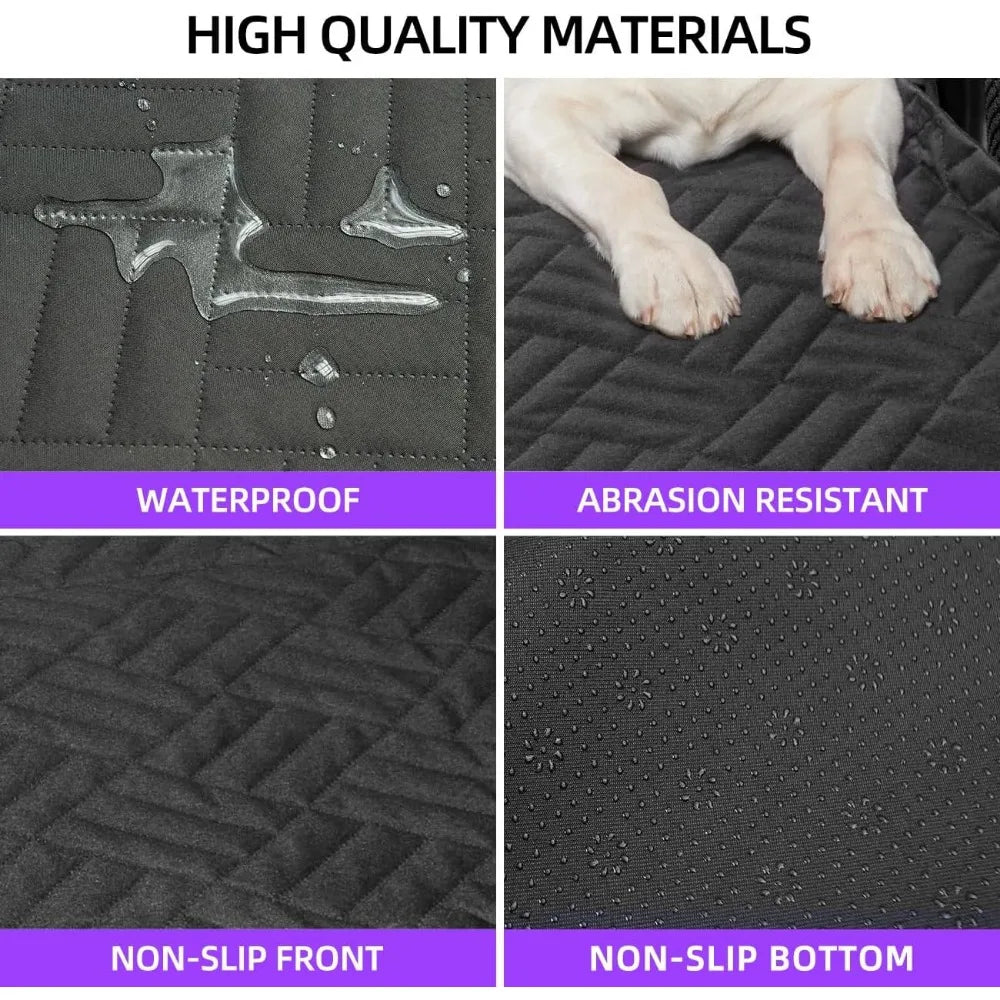 Dog Seat Cover and Bed for Trucks - Back Seat Extender and Hammock for F150, RAM1500, Silverado - Non-Inflatable Pet Mattress