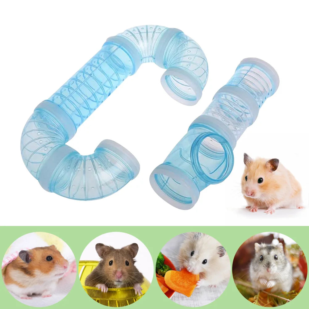 Hamster Tunnel Plastic Toy Rodent Training Channel Durable DIY Splicing Maze Tube External Pipeline for Small Animal Accessories